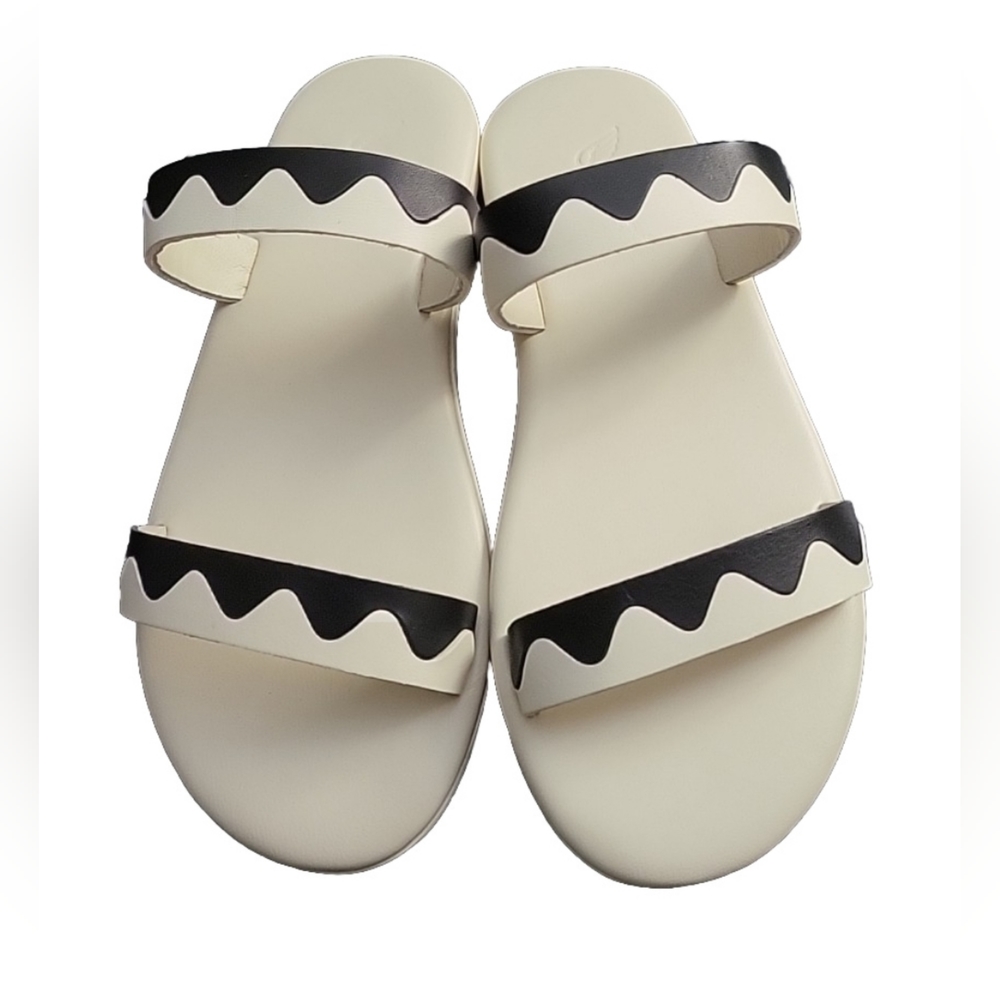 Ancient Greek Sandals Paralia Off-White/Black 38 (US Women's 8) M